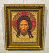 Вышивка бисером «Спас Нерукотворный» 24,2х20,2
(рамка, стекло стандартное, оргалит, установка, натяжка)
