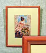 Вышивка «Девочка у окна» 17,7х12,5
(рамка, стекло антиблик, оргалит, установка, паспарту 3315, вырез окна, натяжкка)
