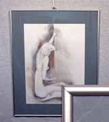 Рисунок «Девушка» 70,0х56,0
(рамка, фурнитура,стекло стандарт,оргалит,установка,паспарту С247,вырез окна)
