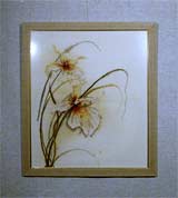 Вышивка «Цветы» 65,5х56,0
(рамка деревянная, стекло антибликовое, оргалит, установка в раму, натяжка)
