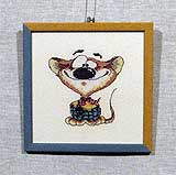 Вышивка «Мышонок» 18х18
(рамка деревянная, стекло антибликовое, оргалит, установка работы в раму, натяжка)
