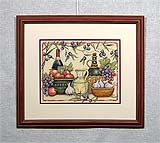 Вышивка «Натюрморт» 37,0х45,5
(рамка пластиковая, стекло антибликовое, оргалит, установка работы в раму, приклейка на спрэй)
