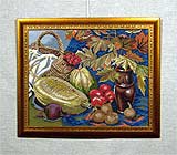 Вышивка «Натюрморт» 26,0х32,8
(рамка деревянная, стекло антибликовое, оргалит, установка работы в раму, двойное паспарту, двойной вырез окна в паспарту, натяжка вышивки)
